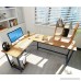 Elevens 66x 50 Modern L-shaped Desk Home Office Corner Computer Desk PC Laptop Solid Support Writing Studying Table Sturdy Workstation (L-shaped-Maple) - B076HBJ8C4
