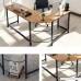 Elevens 66x 50 Modern L-shaped Desk Home Office Corner Computer Desk PC Laptop Solid Support Writing Studying Table Sturdy Workstation (L-shaped-Maple) - B076HBJ8C4