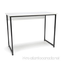 Essentials Office Desk with Metal Legs - Modern Computer Desk and Workstation  Black/White (ESS-1040-BLK-WHT) - B076CVSCWB