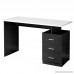 Fineboard Home Office Desk with 3 Drawers Black/White - B01HN5CPZM