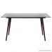 Flash Furniture Meriden 31.5'' x 55'' Solid Espresso Wood Table with Clear Glass Top - B077G7RZCM