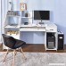Harper&Bright Designs Multi-functions Computer Desk with Cabinet (White.) - B07B7KWNZ8