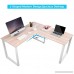 Merax L-Shaped Office Workstation Computer Desk Corner Desk Home Office Wood Laptop Table Study Desk （Oak） - B01BY5U8ZG