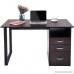 Merax Modern Simple Design Computer Desk Table Workstation with Cabinet and Drawers for Home & Office (Espresso) - B0779RFXVD