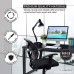 Office Computer Desk – 55” Black Laminated Wooden Particleboard Table and Black Powder Coated Steel Frame - Work or Home – Easy Assembly - Tools and Instructions Included – by Luxxetta - B077TC7386