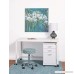 Office Dimensions 48 Wide Mobile Metal Desk Workstation - Home Office Collection - White - B01M5GC0OR