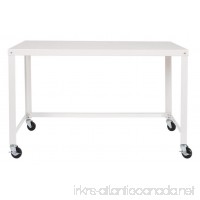 Office Dimensions 48" Wide Mobile Metal Desk Workstation - Home Office Collection - White - B01M5GC0OR