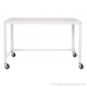 Office Dimensions 48 Wide Mobile Metal Desk Workstation - Home Office Collection - White - B01M5GC0OR