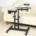 Redscorpion Adjustable Height Rolling Mobile Laptop Desk Table Computer Desk Cart Over Sofa Bed Table(black) - B01E8J92QQ