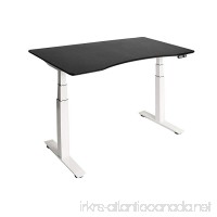 Seville Classics AIRLIFT S3 Electric Standing Desk Frame/w 54" Top and 4 Memory Buttons LED Height Display (Max. Height 51.4") - 3-Section Base  Dual Motors  White with Black Top - B075T4CJRC