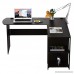 SHW L-Shaped Home Office Wood Corner Desk Espresso - B073KRJM1V