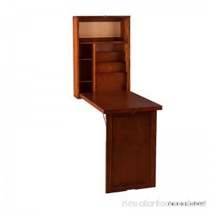 Southern Enterprises Fold-Out Convertible Desk 22 Wide Walnut Finish - B003AKZG3I