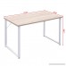 Tangkula Writing Table Wood PC Laptop Beginnings Computer Desk Home Office Furniture (Natural) - B077PN3FXW