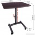 Tatkraft Salute Laptop Desk Cart Computer Stand with Adjustable Top and Casters - B017K275L2
