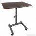 Tatkraft Salute Laptop Desk Cart Computer Stand with Adjustable Top and Casters - B017K275L2