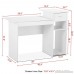 Topeakmart White Student Computer Desk with Drawer and Shelf Home Office Laptop Table Study Workstation Furniture Wood Heavy Duty - B0719TF99N