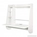 Wall Mount Floating Desk with Storage (White) - B01LS7AZNK