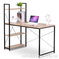 WOLTU Business Desk Top Computer Gaming Station Computer Desk for Home Use with 4 Tier BookShelves - B075MC6CM9