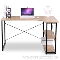 WOLTU L-Shaped Corner Computer Office Desk Modern PC laptop Workstation Table Home Office Desk Wood&Metal Black (Woodlook) - B075FT4KL8