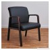 Alera ALERL4319M Reception Lounge Series Guest Chair Mahogany/Black Leather - B007CO1GA0