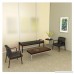 Alera ALERL4319M Reception Lounge Series Guest Chair Mahogany/Black Leather - B007CO1GA0