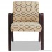 Alera ALERL4351M Reception Lounge Series Guest Chair Mahogany/Tan Fabric - B00O46Q6VS