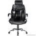 Comfort Products Commodore II Oversize Leather Chair with Adjustable Headrest Black - B0039PCT48