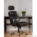 Comfort Products Commodore II Oversize Leather Chair with Adjustable Headrest Black - B0039PCT48
