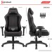 Devoko Ergonomic Gaming Chair Racing Style Adjustable Height High-back PC Computer Chair With Headrest and Lumbar Massage Support Executive Office Chair (Black) - B07F1LJ1CB