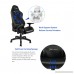 E-WIN Gaming Chair with Adjustable Armrest and Backrest High-back Ergonomic Computer Chair Leather Swivel Executive Office Chair Black - B07C1LFRPR