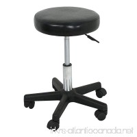 F2C Leather Adjustable Bar Stools Swivel Chairs Facial Massage Spa Salon Stool with Wheels White/Black (Black) - B01MY9YNJT