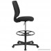 Flash Furniture Ergonomic Mid-Back Mesh Drafting Chair with Black Fabric Seat and Adjustable Foot Ring - B01N5I2SCW