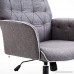 HOMCOM Modern Tufted Home Office Chair with Lumbar Support and Arms - B079S7FJBQ