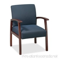 Lorell Guest Chairs  24 by 25 by 35-1/2-Inch  Cherry/Midnight Blue - B00359J6A8