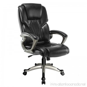 Mecor Ergonomic High Back Leather Office Chair Big and Tall Executive Swivel Chair with Arms Black Home - B079R4GX67