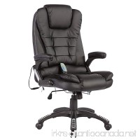 Mecor Heated Office Chair-High-Back Ergonomic Executive Office Chair w/6 Point Massage Function-PU Leather Computer Chair w/360 Degree Adjustable Height & Armrest (Black) - B01GPP4Y6E