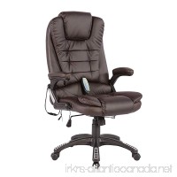 Mecor Heated Office Chair-High-Back Ergonomic Executive Office Chair w/6 Point Massage Function-PU Leather Computer Chair w/360 Degree Adjustable Height & Armrest (Brown) - B01GPPGF5W