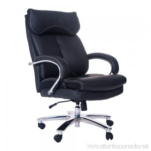 Merax Deluxe Series Big and Thick Padded Heavy Duty Office Chair with Big Steady Base (Black) - B01KWNVLQQ