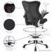 Modway Charge Drafting Chair In Black - Reception Desk Chair - Tall Office Chair For Adjustable Standing Desks - Drafting Table Chair - Flip-Up Arms - B01N0SKDRB