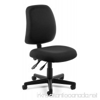 OFM Posture Series Armless Mid Back Task Chair - Stain Resistant Fabric Swivel Chair  Black (118-2) - B006LP14CQ