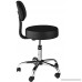 OneSpace Medical Stool with Back Cushion Black - B01IVQHELM