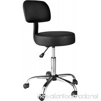 OneSpace Medical Stool with Back Cushion  Black - B01IVQHELM