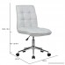 Porthos Home Leanne Adjustable Office Chair Gray - B06XG3CSQZ