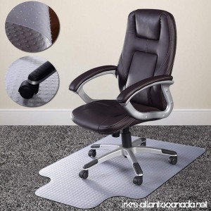 Pvc Home Office Chair Floor Mat Studded Back With Lip For Standard Pile Carpet Smooth Surface Facilitates Easy Movement Chairs Mat Brand New - B01LYRKOMV