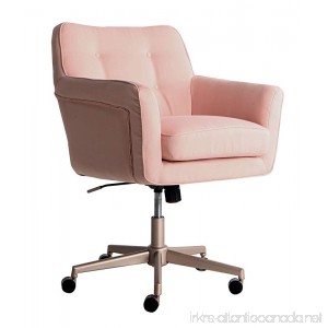 Serta Style Ashland Home Office Chair Twill Fabric Blush Pink - B074MML789