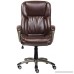Serta Works Executive Office Chair Bonded Leather Brown - B00AVUQPSU