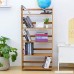 Bookcase Multifunctional Storage Rack 5 Tier Bookshelf Bamboo Natural - B06Y35QB6X