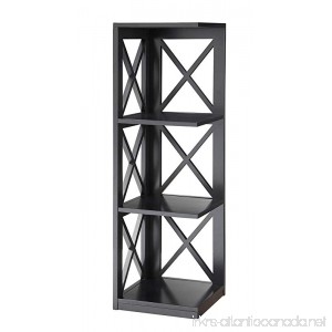 Convenience Concepts Oxford 3-Tier Corner Bookcase Black - B01GVP6CEU