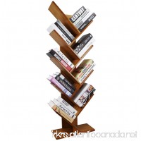 COPREE Bamboo 9-Shelf Tree Bookshelf Book Rack Display Storage Organizer Bookcase Shelving Free Standing Bookshelves for CDs  Movies & Books Holder - B078R4NXNS