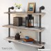 Diwhy Shelves Industrial Shelf with Pipe DIY Retro Wall Mount Iron Pipe Shelf Storage Shelving Bookshelf (36'') - B06X9JLMRK